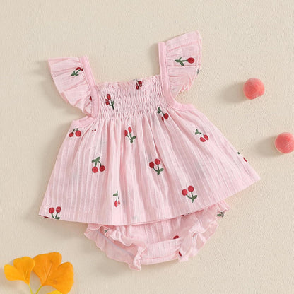 Mubineo Baby Girl Summer Outfit Set - Cute Ruffle Tops & Shorts | Infant Toddler Princess Style