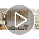 Vividwood Fluted Wall Mounted Bathroom Cabinet Set of 2 with Adjustable Shelves - Modern Over Toilet Storage for Laundry, Kitchen, Living Room - Natural Finish