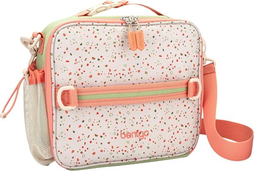Bentgo Kids Lunch Bag - Durable Double-Insulated Lunch Bag for Kids 3+ | Water-Resistant Fabric & Zip Pockets (Geo Speckle)