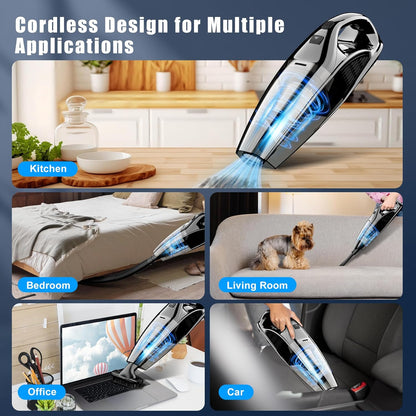 Upbooz Handheld Vacuum - Cordless Portable Car Vacuum with 7500Pa Suction | 670ML Lightweight Cleaner for Home & Pet Hair