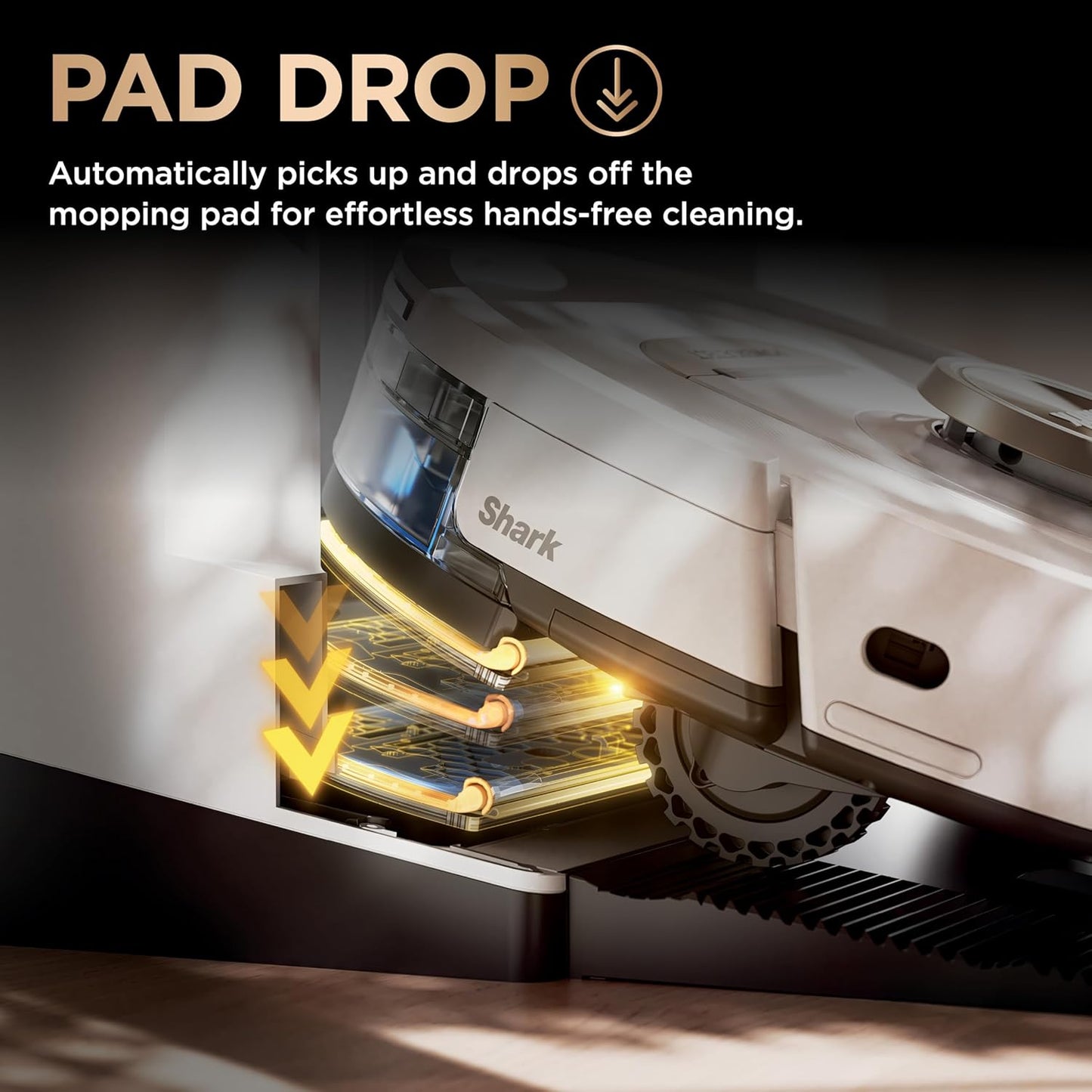 Shark PowerDetect 2-in-1 Robot Vacuum & Mop - Powerful Suction for Carpets & Hard Floors | Self-Empty Base | White | AV2800ZE