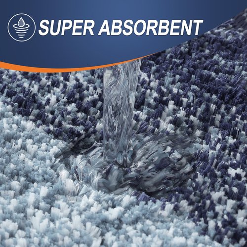 OLANLY Bathroom Rugs Mat 45x27, Extra Soft Absorbent Microfiber Bath Rugs, Rubber Backing, Quick Dry, Machine Washable Bath Mats for Bathroom Floor, Tub and Shower, Home Decor Accessories, Airy Blue