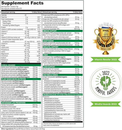 Vibrant Health Green Vibrance - Vegan Superfood Powder for Energy Boost | 60 Servings