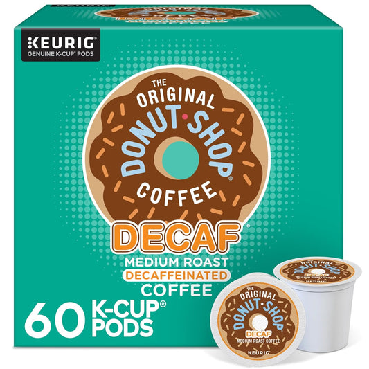 Original Donut Shop Decaf K-Cup Pods - Medium Roast Coffee, 60 Count (6 Packs of 10)