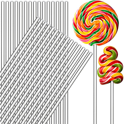 200 Pieces Acrylic Lollipop Sticks Cake Pops Sticks Candy Sticks Treat Sticks for Wedding Halloween Christmas Candy Cake Pops Cupcake Toppers Chocolate Cookie Dessert (Clear, 10 Inch)