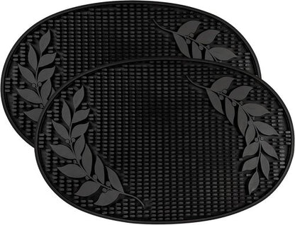 BREKX Set of 2 Bar Mats (18x12 Inches) | Drying Mats for Kitchen/Mimosa Bar Supplies/Home Cocktail Bar Supplies/Insulated Spill Mats for Bars/Non-Toxic
