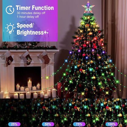 Smart Christmas Tree Lights with Ring Topper, 330 LED Colorful Tree Lights (Variation of THIS listing: 330)