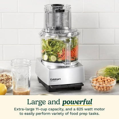 Cuisinart 11-Cup Food Processor - Dishwasher Safe with Slicing & Shredding Discs | Chrome Finish