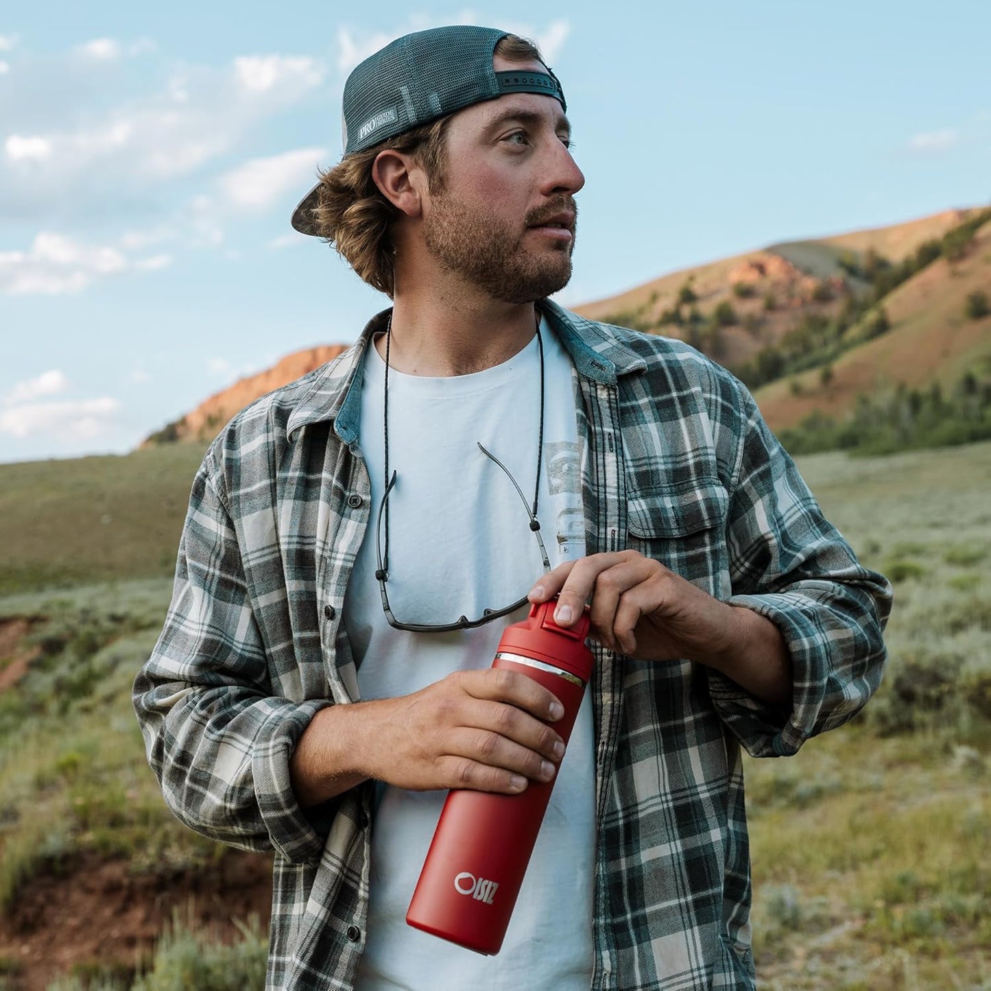 OISIZ Insulated Water Bottle - 24 oz Vacuum Stainless Steel with 2-in-1 Spout & Straw Lid | Leakproof & Keeps Cold 24H
