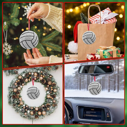 D4DREAM Volleyball Christmas Ornament – Fiber Ball Decoration, A01