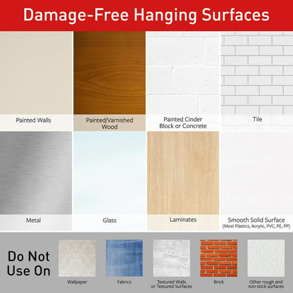 Command Medium Designer Hooks - Damage-Free Wall Hook with Adhesive Strips | 9 Hooks & 12 Strips, Holds Up to 3 lb