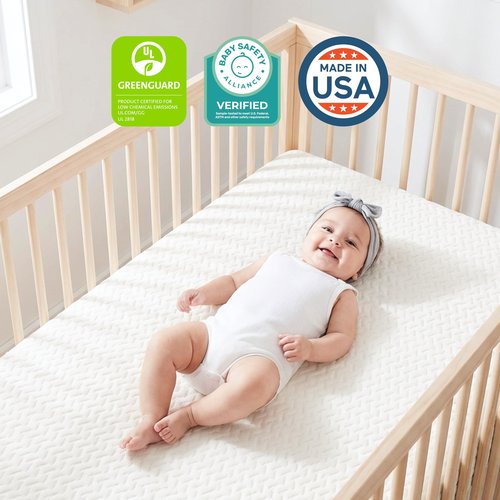 Dream On Me Baby Fairy Dust 5” Full-Size Crib & Toddler Mattress – GREENGUARD Gold & JPMA Certified, Water-Resistant Surface, Machine Washable Cover, Fits Full-Size Cribs & Toddler Beds