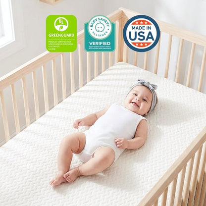 Dream On Me Baby Fairy Dust 5” Full-Size Crib & Toddler Mattress – GREENGUARD Gold & JPMA Certified, Water-Resistant Surface, Machine Washable Cover, Fits Full-Size Cribs & Toddler Beds