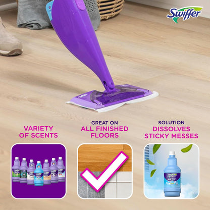 Swiffer WetJet Multi-Purpose Floor Cleaner Solution - Febreze Lavender Scent, 1.25L (Pack of 2)