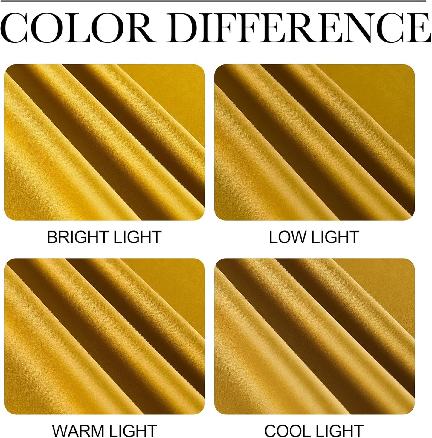 NICETOWN Gold Blackout Cafe Curtains - Faux Silk Grommet Drapes for Small Windows | 42" x 84", 2 Panels
