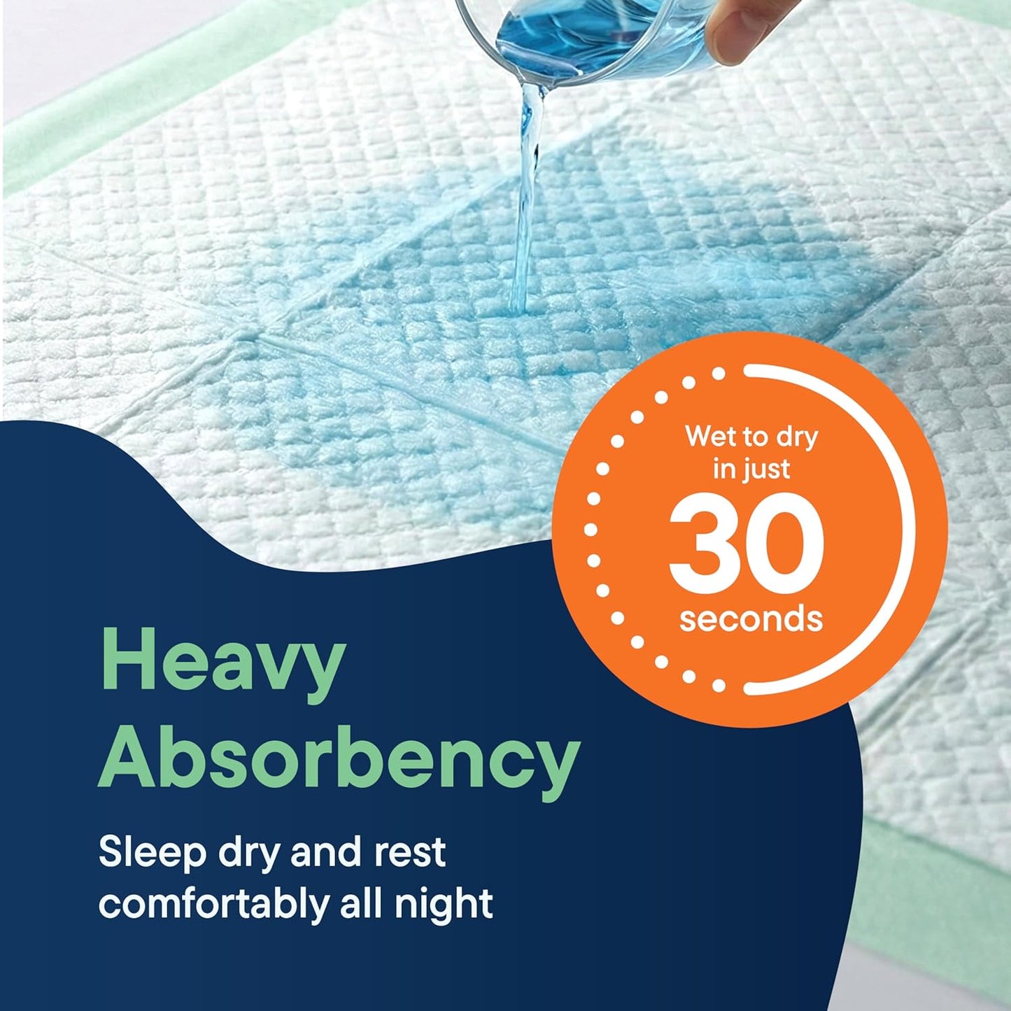 Chucks Pads Disposable Underpads - Absorbent 23x36 Incontinence Chux Pads for Babies, Kids, Adults & Pets | 50-Pack Leak-Proof Bed & Puppy Training Pads