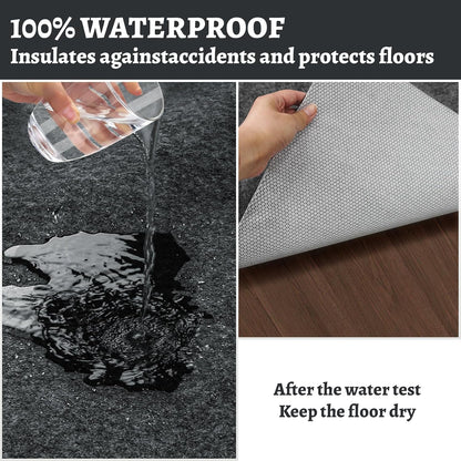 Skiennix 100% Waterproof Rug Pad - Non-Slip 8x10 ft Carpet Pad for All Floors | Secure & Soft Support