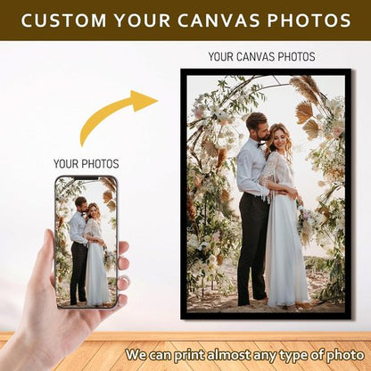 Custom Canvas Prints - Personalized Photo Wall Art for Weddings, Family, and Home Decor | 24x16