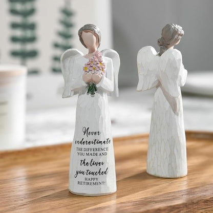 FESTGLOX Retirement Gifts for Women - Happy Retirement Angel Figurine | 5.3" Decor for Nurses & Teachers
