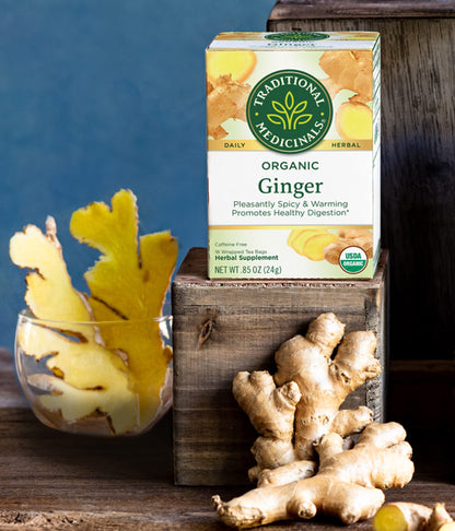 Traditional Medicinals Organic Ginger Herbal Tea - 16 Count (Pack of 2)