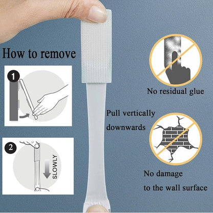 Gisde Heavy-Duty Picture Hanging Strips - 16 Pairs (32 Strips) No-Damage Wall Hangers for Easy Use
