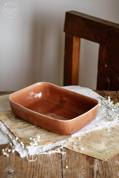 Fortessa Nosse Svelte Stoneware Bakeware Set - 3 Pieces in Elegant Terracotta Finish