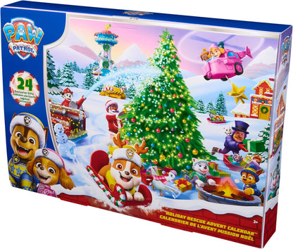 PAW Patrol Advent Calendar 2025 - 24 Surprise Toys with Figures, Mini Vehicles & Accessories for Kids 3+