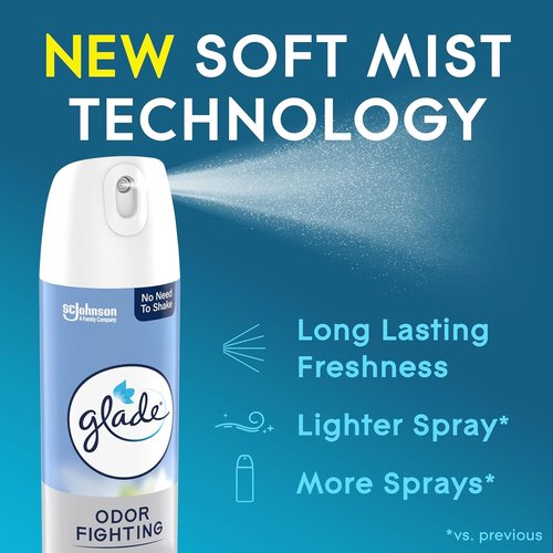 Glade Air Freshener Room Spray - Clean Linen Scent for Long-Lasting Freshness | 8 Oz, 6 Count