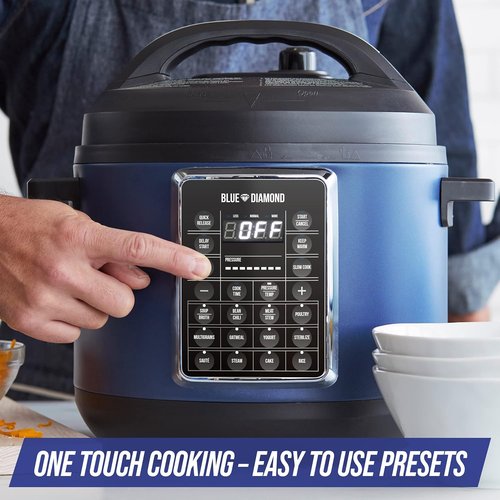 Blue Diamond 6QT Electric Pressure Cooker - 16-in-1 Nonstick Multi-Cooker | Programmable & PFAS-Free