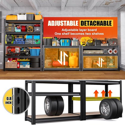 Heavy Duty Metal Shelving Unit by [Brand Name] - Adjustable 5-Tier Garage Storage Rack, 2050 lbs Capacity, 71”x46”x18”