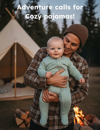 Yoofoss Baby Pajamas Organic Cotton Baby Winter Clothes Warm Newborn Sleepers for 0-3 Months Soft Quilted Footed Pjs