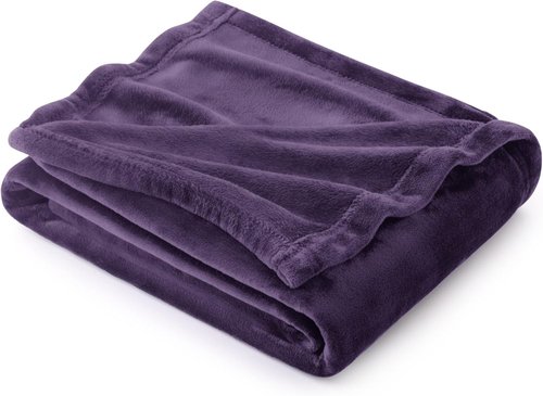 Bedsure GentleSoft Fleece Blanket - Lightweight Plush Cozy Twin Size Purple 60x80 Inches for Home & Travel
