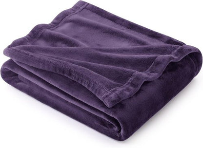 Bedsure GentleSoft Fleece Blanket - Lightweight Plush Cozy Twin Size Purple 60x80 Inches for Home & Travel