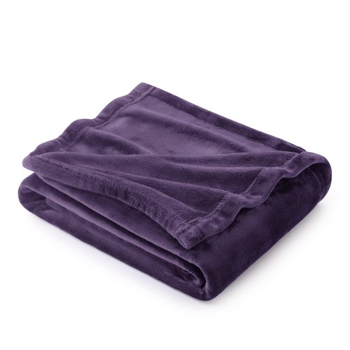 Bedsure GentleSoft Fleece Blanket Twin Size Purple - 300GSM Lightweight Plush Fuzzy Cozy Soft Warm Blanket for Bed, Sofa, Couch, Travel, Camping, 60x80 inches