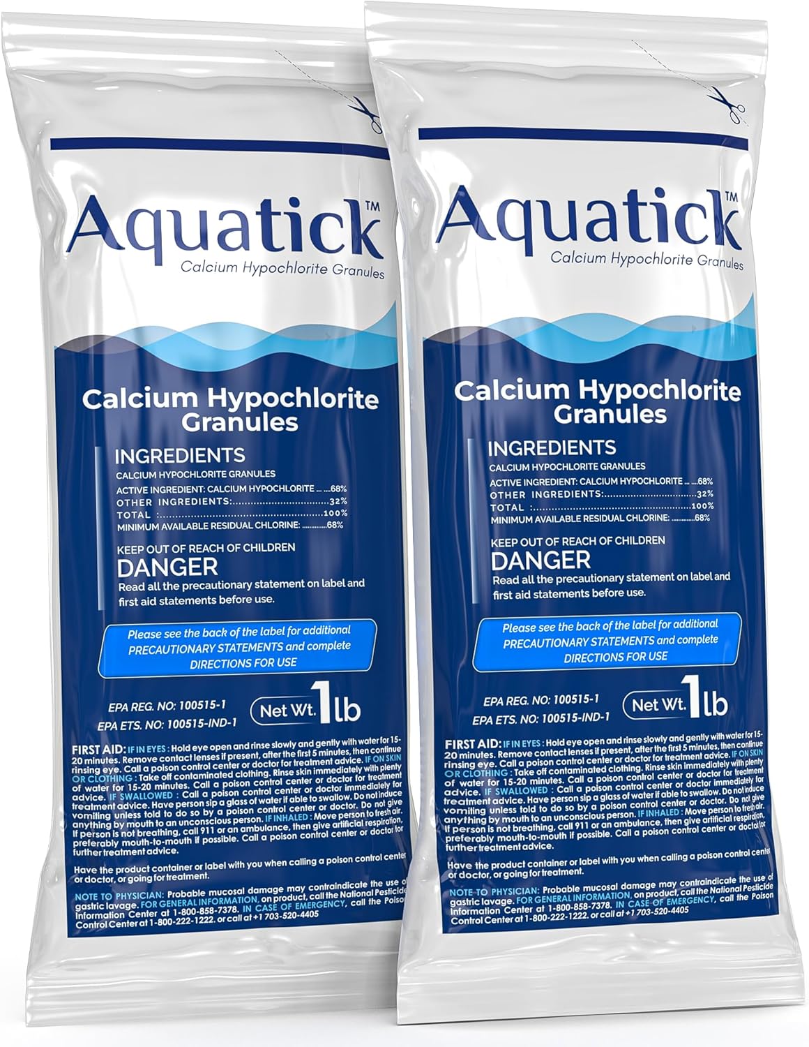 Pro-Grade Chlorine Pool Shock by [Brand Name] - 68% Cal-Hypo Granular Sanitizer for Crystal Clear Water | 2 Pack, 2lb
