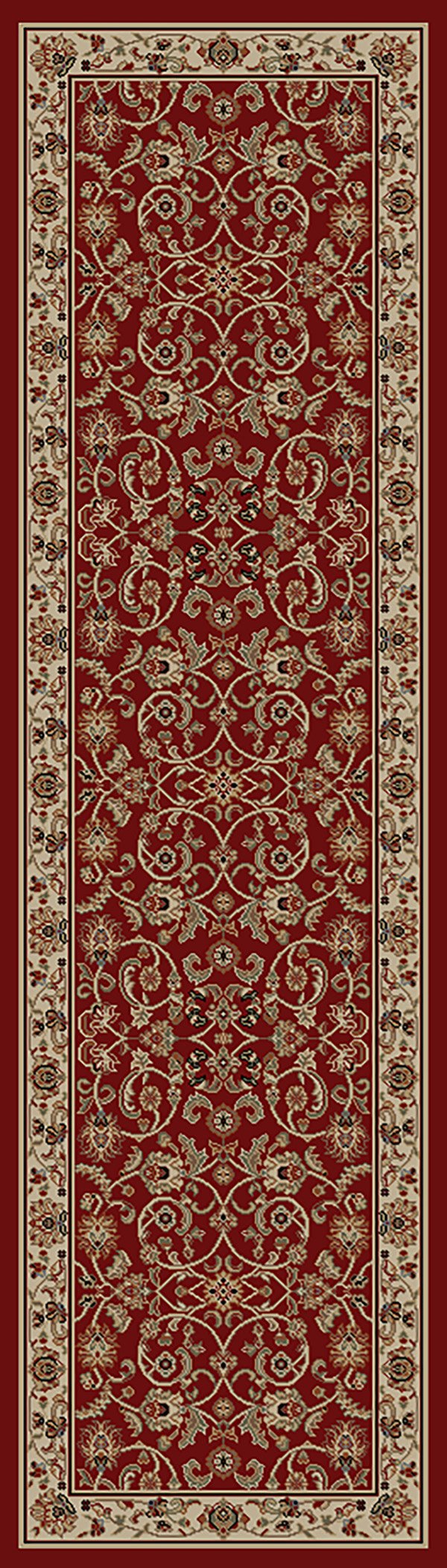 Mayberry Rugs Home Town Classic Keshan Area Rug, 2' x 12', Claret