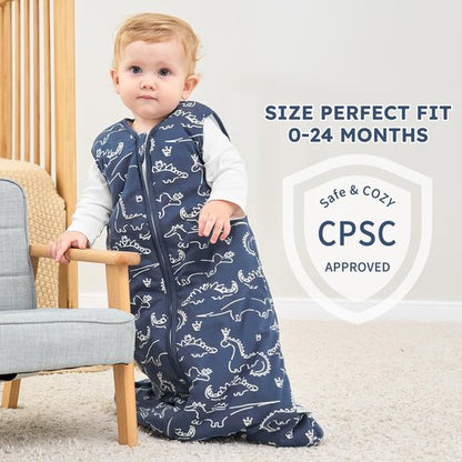 Yoofoss Baby Sleep Sack 18-24 Months, TOG 2.5 Baby Wearable Blanket with 2-Way Zipper, 100% Organic Cotton Fabric Winter Newborn Sleeping Sack, Warm Soft Comfy