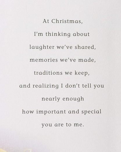 American Greetings Christmas Card - Festive Ornaments & Pine Branches | Perfect Holiday Greeting for Friends