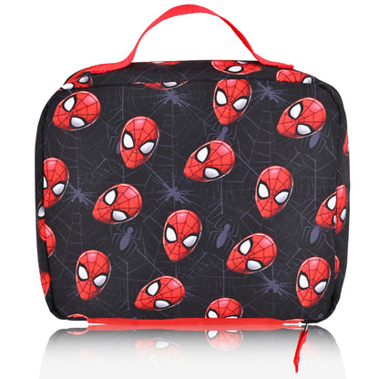 Fast Forward Marvel Spiderman Lunch Box for Kids | Spiderman Insulated Lunch Bag Lunch Box for Boys, Girls, Unisex | Spiderman Black Reusable Lunchbox