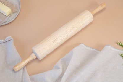 Classic Wood Rolling Pin - 20-Inch Baker's Essential for Pizza Dough, Cookies & Pastries