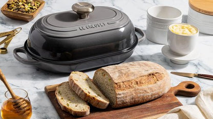 Le Creuset Enameled Cast Iron Oval Bread Oven - 11.5 Inch | Sea Salt Finish for Perfect Baking