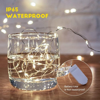 Brightown 24 Pack LED Fairy Lights - Waterproof 7 ft String Lights for Crafts & Weddings | White Silver Wire
