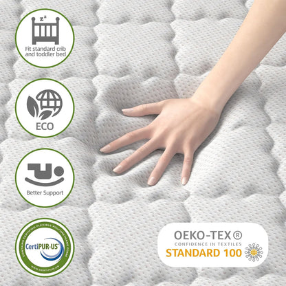 Regine Switzerland Medium Firm Mattress - High Density Foam, Edge Reinforced, Odorless, Standard Size, Pure White