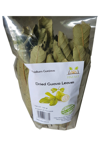 FINFAST Dried Guava Leaves (Psidium Guajava) (3 Oz, 100+ Leaves)