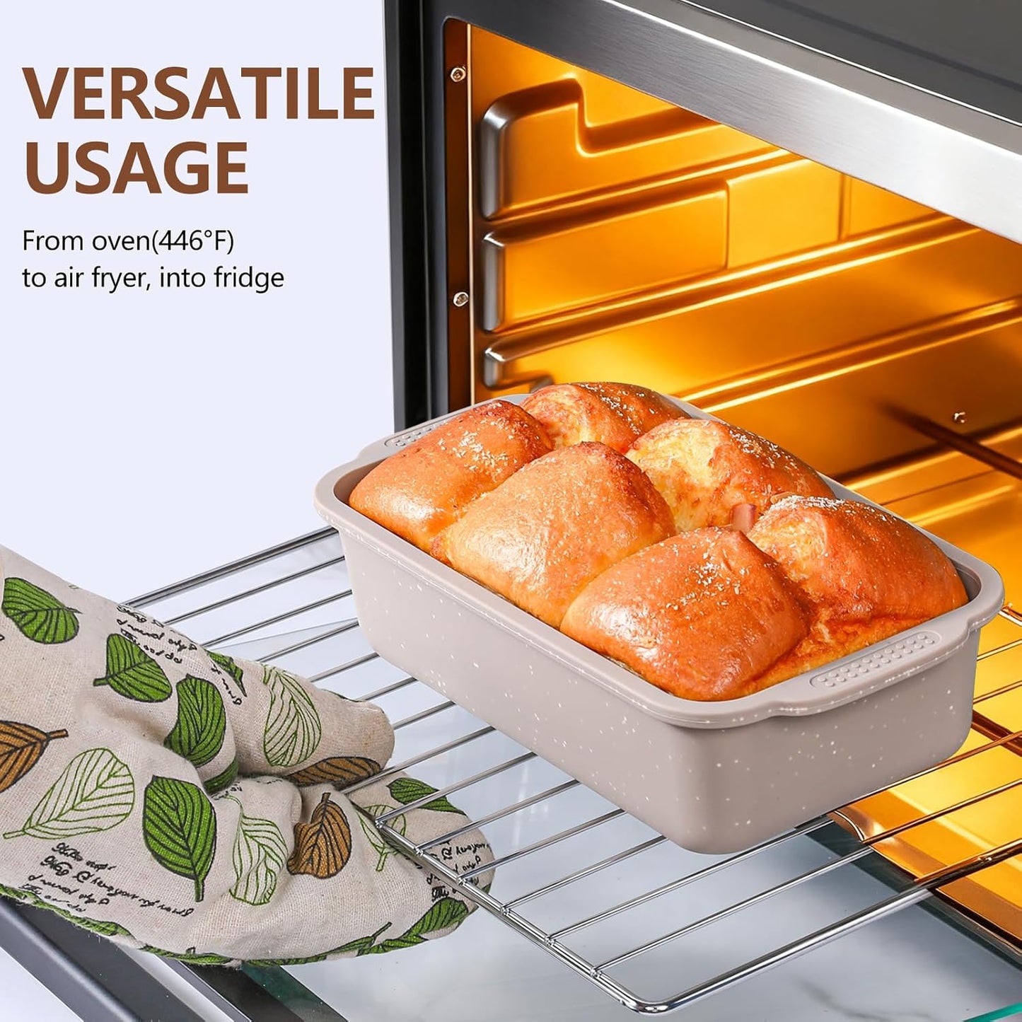 Vinino 6-Piece Nonstick Baking Pans Set - Includes Muffin, Loaf, Cake Pans & Roasting Pan