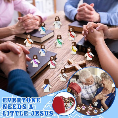 Little Jesus Figures - 100 Pack Mini Jesus Figurines for Easter | Perfect for Sunday School and Baptism Gifts