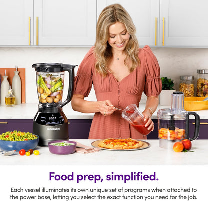Nutribullet Triple Prep System - Versatile Kitchen Blender with 3 Cup Sizes | Sleek Black Design