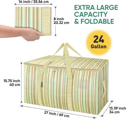 BALEINE Heavy-Duty Oversized Moving Bags - 6-Pack with Reinforced Handles for Clothes & Storage