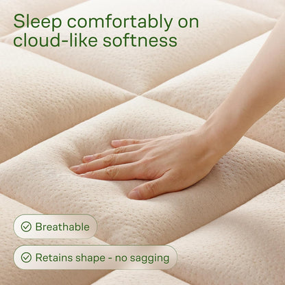 Niagara Sleep Solution Ultra Soft Mattress Topper - Bamboo Viscose Pillow Top for Back Pain Relief | California King, Beige
