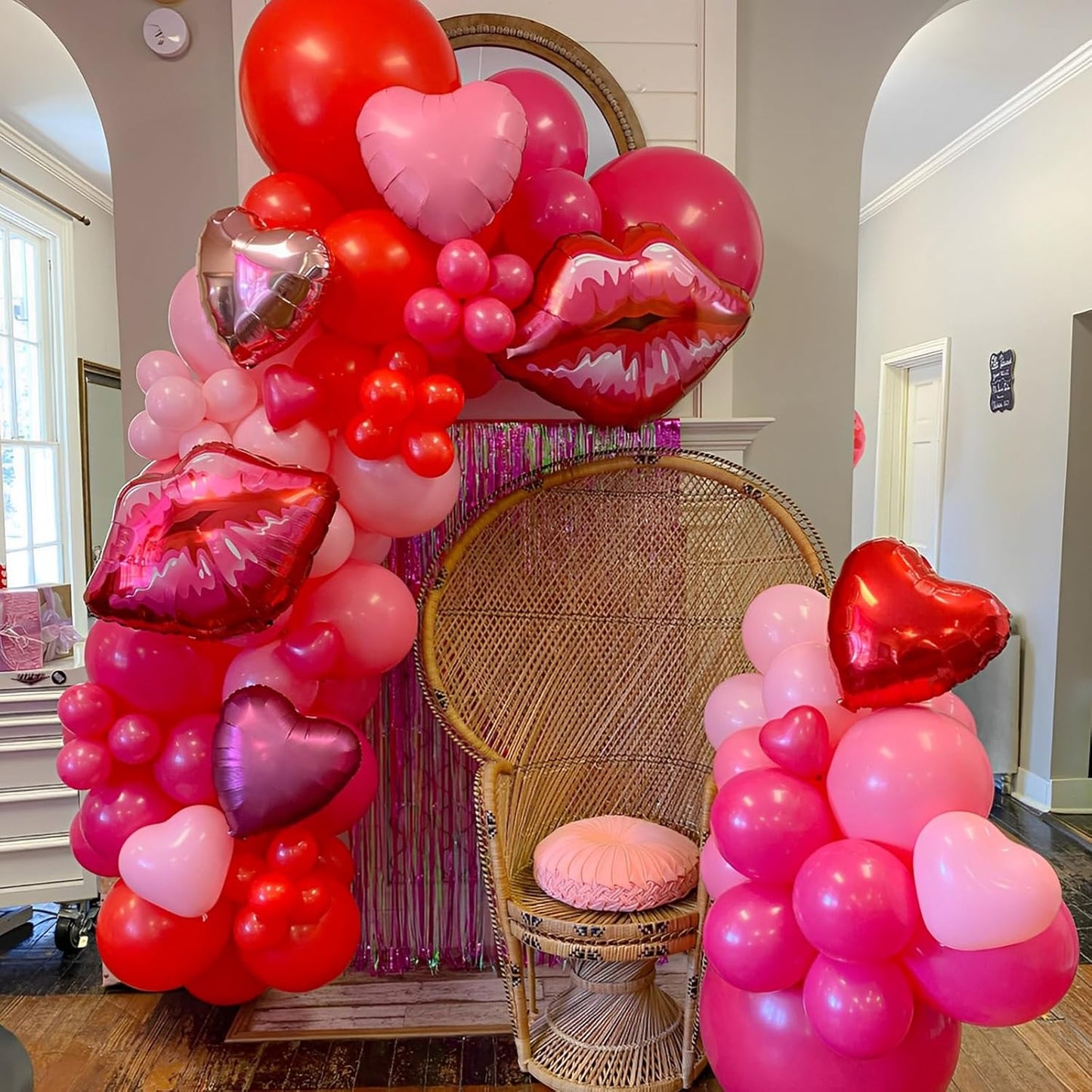 Voircoloria Hot Pink Balloons - 110pcs 12-Inch Dark Pink Latex for Parties & Celebrations